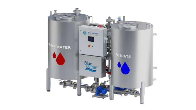 Wientjens Blue Ocean Filter water recovery system - Our flagship system for large-scale commercial laundries with high throughput requirements.